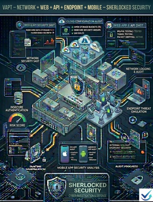 VAPT – Network + Web + API + Endpoint + Mobile   – Sherlocked Security – SS NWAEM003